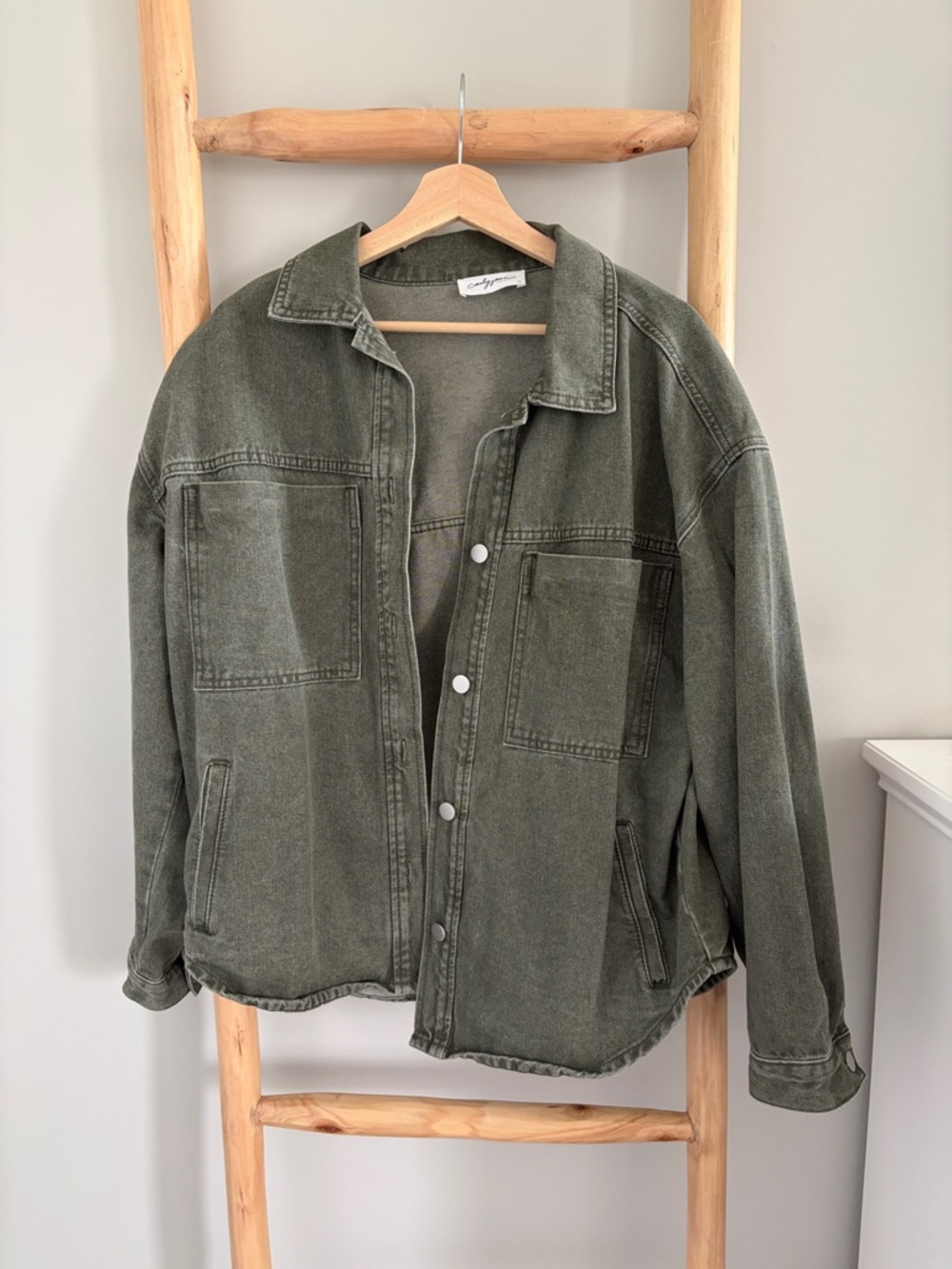 New CJLA Harrison Green Denim Jacket Sz Medium - Picture 2 of 6